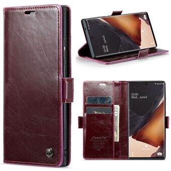 CASEME 003-serien til Samsung Galaxy Note20 Ultra / Note20 Ultra 5G Waxy Texture PU- Stand etui Magnetisk lås Pungtelefoncover