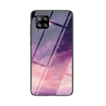 Hybrid Phone Cover Shell TPU + PC + Tempered Glass with Starry Sky Pattern for Samsung Galaxy A42 5G
