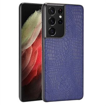 Crocodile Skin Texture Læderbelagt pc-telefonbeskyttelsescover til Samsung Galaxy S21 Ultra 5G