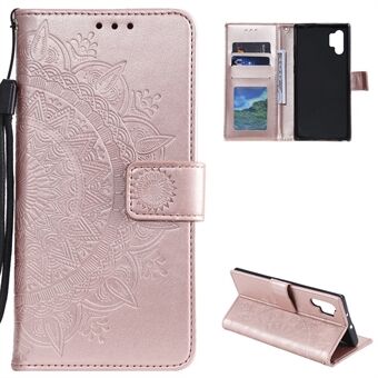 Påtrykt Mandala Flower Wallet Stand Funktion Lædertaske med rem til Samsung Galaxy A32 5G