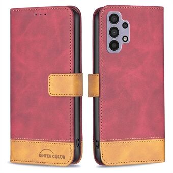 BINFEN COLOR BF Leather Case Series-7 for Samsung Galaxy A32 5G/M32 5G, Folio Flip Wallet and Adjustable Stand Design Style 11 Matte Texture PU Leather Case