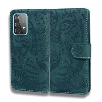 Påtrykt Tiger Pattern Stand Wallet Case Lædercover til Samsung Galaxy A52 4G/5G / A52s 5G
