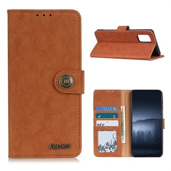 KHAZNEH Retro Split læder tegnebog beskyttelses Stand etui til Samsung Galaxy A02s (EU version)