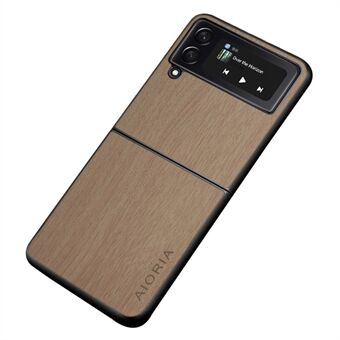 AIORIA til Samsung Galaxy Z Flip3 5G PU-læder + pc + TPU-telefon Faldsikkert etui Retro trætekstur Anti-ridsecover