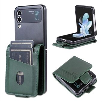 AZNS til Samsung Galaxy Z Flip3 5G stødsikker etui Kohud tekstur PU læderetui Magnetisk lukning Folio Flip telefoncover med kortplads