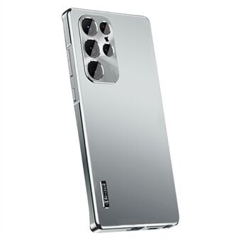 IM-CHEN Anti-ridse telefoncover til Samsung Galaxy S22 Ultra 5G stødsikker slim etui Hard pc metalramme mat telefoncover med magnetisk/spændelås