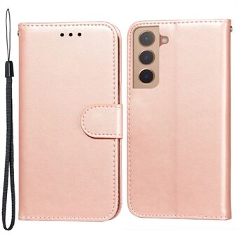 Anti-ridse telefoncover TPU+PU læder Stand Flip Smart Phone Case til Samsung Galaxy S22 5G
