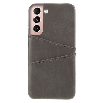 Anti-drop telefoncover PU lædercoated pc-bagside telefoncover med 2 kortpladser til Samsung Galaxy S22 5G