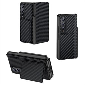 GKK stødsikkert cover til Samsung Galaxy Z Fold4 5G Anti-ridse telefontaske PU læder hårdt pc-cover med kortholder/stativ