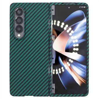 Bagcover til Samsung Galaxy Z Fold4 5G Dråbebestandig Carbon Fiber Texture Aramid Fiber Telefoncover - Grøn