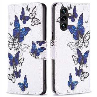 BF Mønstertryk Læder Series-2 til Samsung Galaxy A14 5G Magnetisk Flip-etui PU- Stand tegnebog med trykt mønster telefoncover