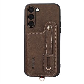 ABEEL Style 03 Kickstand Cover til Samsung Galaxy S23, Litchi Texture PU Læder+TPU+PC Roterende kortholder Telefoncover