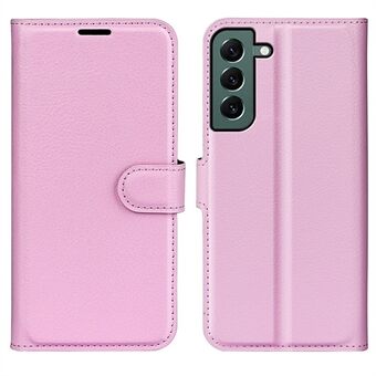 Til Samsung Galaxy S23+ Fuld beskyttelse Case Flip Stand Wallet Anti-ridse Litchi Texture PU læder telefoncover