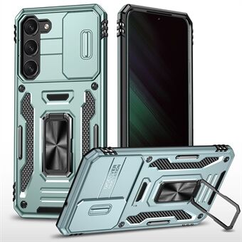 Armor Series til Samsung Galaxy S23+ Kickstand Slagfast PC + TPU Hybrid Cover Beskyttende telefoncover med skydekamerabeskytter