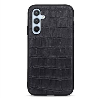 Til Samsung Galaxy A54 5G Crocodile Texture Anti-ridse etui Ægte læderbelagt PC + TPU stødsikkert beskyttende telefoncover