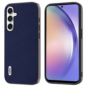 ABEEL Back Shell til Samsung Galaxy A54 5G Litchi Texture Phone Case Koskind Lædercoated PC+TPU Cover