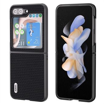 ABEEL til Samsung Galaxy Z Flip5 5G stødsikker telefontaske Kohud læderbelagt pc-cover