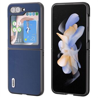 ABEEL til Samsung Galaxy Z Flip5 5G Anti-Slip Slim Folding Case Ægte ko læder + PC stødsikker telefoncover