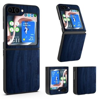 AIORIA til Samsung Galaxy Z Flip5 5G Retro Wood Texture telefonetui PU + PC + TPU beskyttelsescover