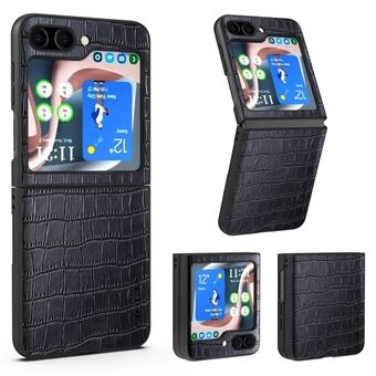 AIORIA Crocodile Textured Shockproof Cover til Samsung Galaxy Z Flip5 5G Anti-Drop PU + PC-telefoncover