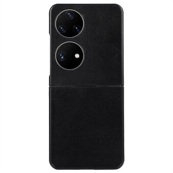 Crazy Horse Texture Phone Case til Huawei P50 Pocket, 2-delt design ægte okselæder belagt pc + TPU beskyttelsescover