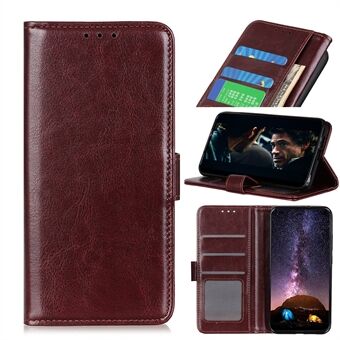 Crazy Horse Læderbeskyttelse Shell Wallet Stand Phone Cover til Sony Xperia 1 II