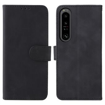 Skin Touch Feeling Wallet Case til Sony Xperia 1 IV, PU læder stødsikker TPU Anti-Fall Folde Stand Cover med håndledsrem