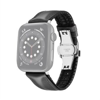 Kohud + gummibånd til Apple Watch Series 6 40MM / SE 40MM / 4 40mm / 5 40mm / 3 38mm / 2 38mm / 1 38mm
