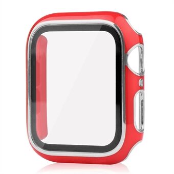 Elektroplettering PC Watch Case Shell Cover med hærdet glas skærmbeskytter til Apple Watch Series 1/2/3 38mm
