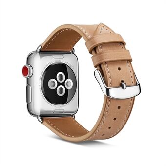 Top Layer Cowhide Leather Watch Band Part Replacement for Apple Watch Series 5 4 44mm, Series 3 / 2 / 1 42mm
