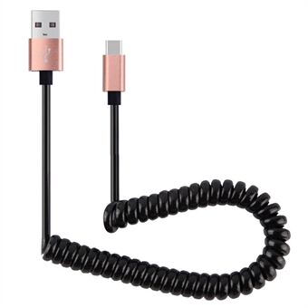 90 cm USB 2.0 til Type C Charge Data Transfer Coiled Kabel til Samsung Galaxy C9 Pro/ Huawei Mate 9