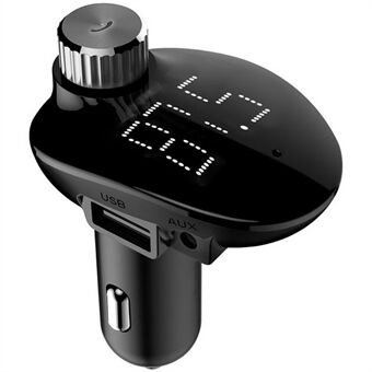 B15 Dual USB Car Charger Bluetooth MP3 Aux/TF/U-disk Music Player Voltage Detection Phone Charging Adapter