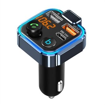 BT23 Dual USB Digital Display Car Bluetooth MP3 Music Player FM Transmitter QC3.0 PD 20W Fast Charging Phone Charger