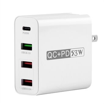 WLX-A6 PD20W+QC3.0 Multi-Port USB with PD Type-C Fast Charging Mobile Phone Power Adapter