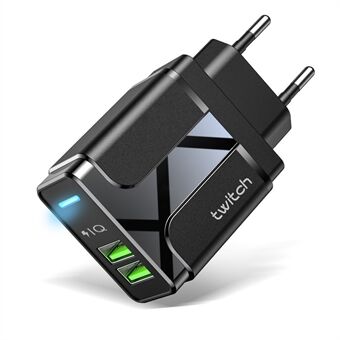 TWITCH Speed Mini Dual USB Ports Charger 10.5W - EU Plug