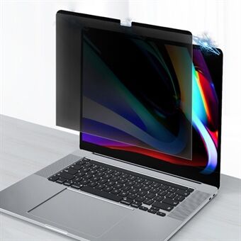 Anti-Spy hærdet glas skærmfilm til MacBook Pro 15,4 tommer med Retina Display (2013) (model A1398), aftagelig magnetisk genanvendelig fuld størrelse skærmbeskytter
