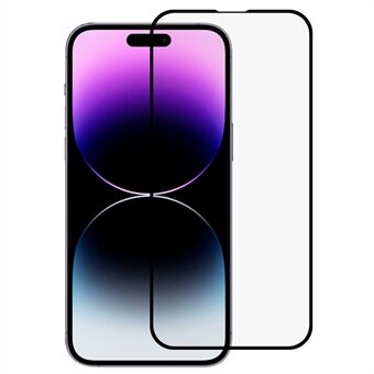 Skærmfilm af hærdet glas til iPhone 14 Pro, 21D Fuldlim Fuld dækning Silke Print Telefon Skærmbeskytter