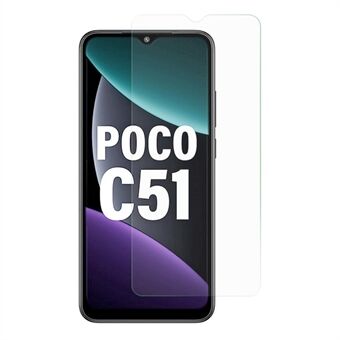 Til Xiaomi Poco C51 4G telefon skærmbeskytter 0,3 mm Edge hærdet glas HD klar anti-ridse film