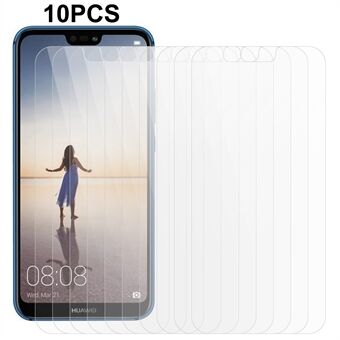 10 stk / sæt til Huawei P20 Lite (2018) telefon skærmbeskytter 0,3 mm 2,5D anti-ridse hærdet glas film