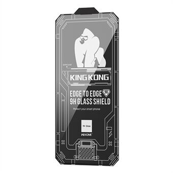 WEKOME King Kong Vacha-serien til iPhone 13 / 13 Pro / 14 9D buet høj aluminium-silikon glas skærmbeskytter Ultra klar beskyttelsesfilm