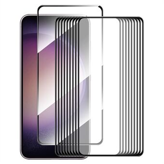 ENKAY HAT Prince 10 Stk Til Samsung Galaxy S23 FE Silk Printing Screen Protector 0.26mm 9H Høj Aluminium-silicium Glas Fuld Cover 2.5D Film