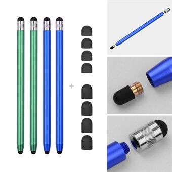 [4pcs] Universal 2-in-1 Sensitive Touchscreen Stylus Pens for Tablet and Smartphones with Capacitive Screen