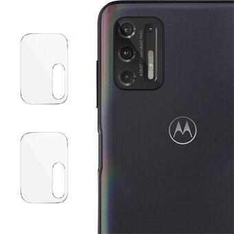 2 stk/pakke IMAK højgennemsigtig glaslinsefilm til Motorola Moto G9 Plus/G Stylus (2021)