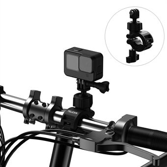 TELESIN DJ-HBM-001 360° Rotations Holder Cykel Cykel Motorcykel Styr Beslag til GoPro Insta360 Osmo Action Mobiltelefon