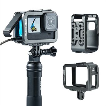 TELESIN GP-FMS-901 Kamerabeskyttelsesramme Anti-drop metalhus til GoPro Hero 9 & 10