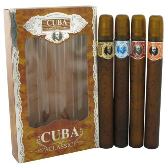 Cuba Gold by Fragluxe - Gift Set - Cuba Variety Set includes All Four 1.15 oz Sprays, Cuba Red, Cuba Blue, Cuba Gold and Cuba Orange - til mænd