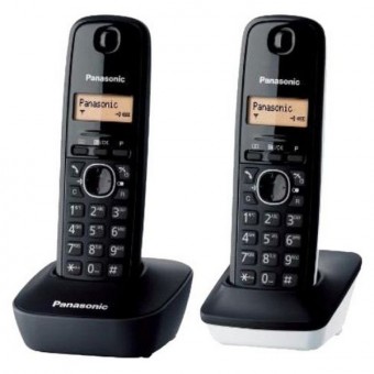 Trådløs telefon Panasonic KX-TG1612SP1 Sort Hvid (2 pcs)