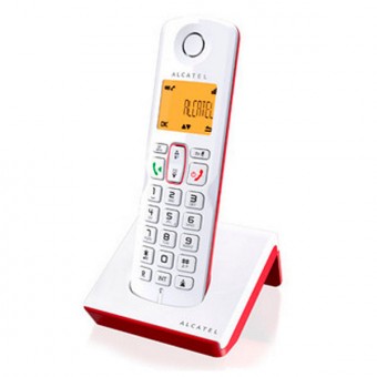 Trådløs Telefon Alcatel S-250 DECT - SMS - LED - Hvid - Rød