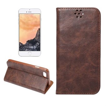 Smooth Leather Etui til iPhone 7 / iPhone 8 / iPhone SE 2020/2022 - Brun