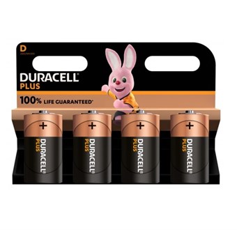 DURACELL Plus 100% MN1300 D BL4 - 4 stk